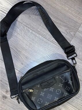 Louis Vuitton Black Monogram Eclipse Belt Bag with Adjustable Strap